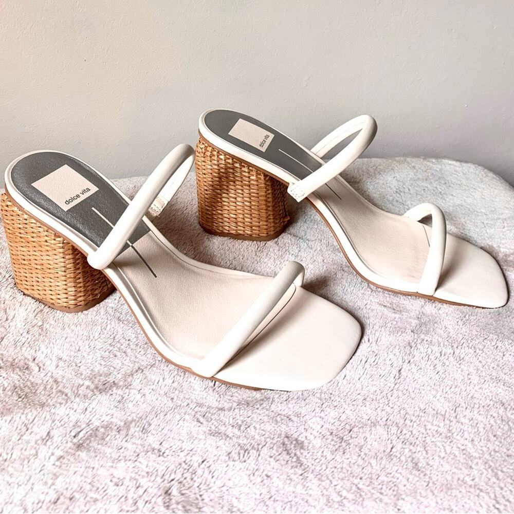 Dolce Vita White Narra Sandal Heels NEW